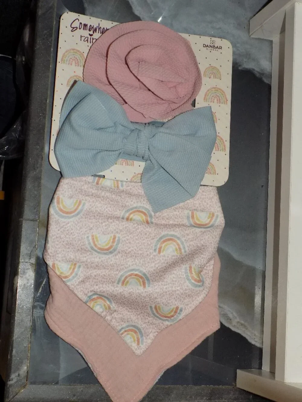Danbar Global Somewhere Over Rainbow Headbands W/Bibs NEW